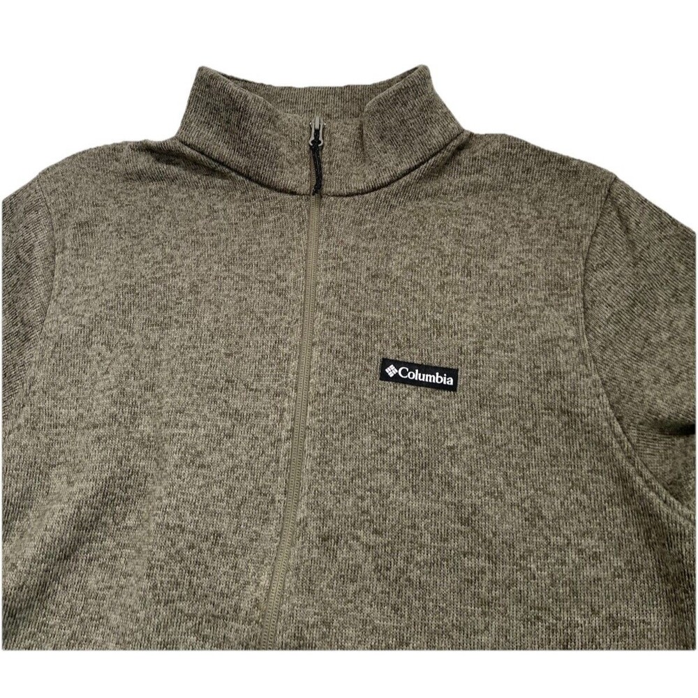Columbia Men’s Full Zip Fleece Jacket Olive Green Size Large NWOT